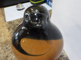 Mouth Blown glass bird Brown and black Oriole?