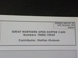 Great Northern Goat Reference Sheet #257 December 1997 Open Hoppers #70000-70949