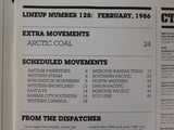 CTC Board Railroads Illustrated #128 1986 February Arctic Coal Cover damage
