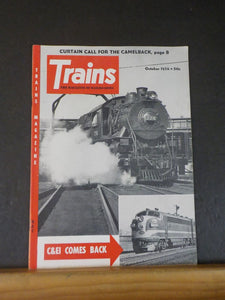 Trains Magazine 1954 October Camelback C&EI Hell Gate D&H steam ruled