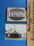 Photo Vidbel’s Olde Tyme Circus Tent and Cirus sign   5 x 3.5 Lot of 2 B&W