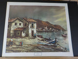 Renaissance Lithographic Print  E. Nadal Pesca 22 1/2X 19 inches