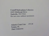 Photo Atlantic Coast Line Railroad Locomotive #7118 Tampa FL 8 X 10 B&W