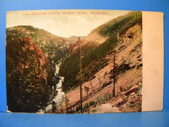 Postcard Boulder Canyon Moffat Road Colorado #2043