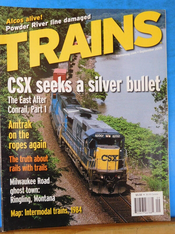 Trains Magazine 2005 September CSX seeks a silver bullet Amtrak Ringling MT Inte