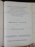 Instruction for Loading Freight in less than car-load quantities 1888  PRR B&P