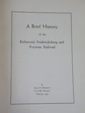 Brief History of the Richmond Fredericksburg and Potomac Railroad SC 1941