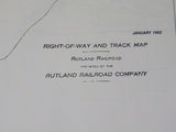 Map Right of Way and Track Map Rutland Railroad 1962