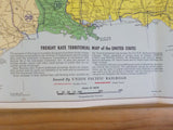 Map Union Pacific Railroad 1979 Freight Rate Territorial Map Of the United State