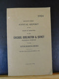 Chicago Burlington & Quincy Railroad Company Annual Report 1924 Foldout map