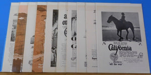 Ads Santa Fe Railway Lot #17 Advertisements from various magazines (10)