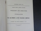 Baltimore & Ohio Railroad Company Annual Report 1916 91st  December 31  MAP