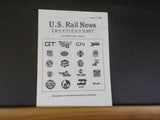 US Rail News 1987 December Issue 9 Railroad Industry