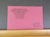 American Locomotive Co Louisiana Purchase Exposition Exhibit of ALCO     REPRINT