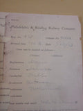 Philadelphia & Reading Railway Company Form #371 Lot of 14 Dated 1903