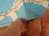 Map British Rail Passenger Network 1977 International Passenger Network