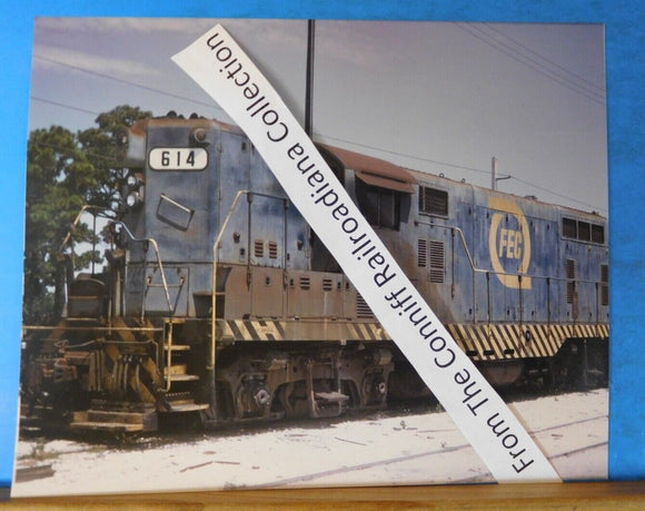 Photo Florida East Coast Locomotive #614 8X10 Color FEC