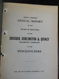 Chicago Burlington & Quincy Railroad Company Annual Report 1917  Foldout map