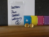 Button Penn Central Waterbury Lot of 2 small Gold in color small