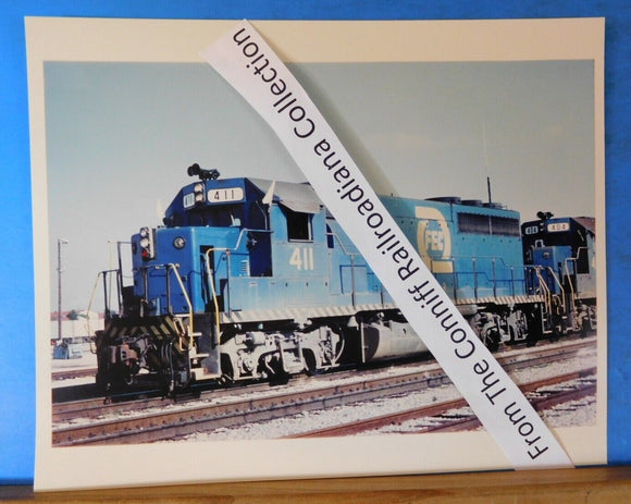 Photo Florida East Coast Locomotive #411 8X10 Color FEC