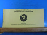 Chesapeake & Ohio Railway Locomotive Crane Diagram book C&O Stapled REPRINT Over