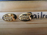 Jewelry Train Cuff links Railroad cufflinks Steam locomotive