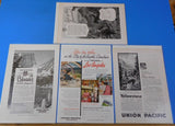 Ads Union Pacific Railroad Lot #22 Advertisements from various magazines (10)