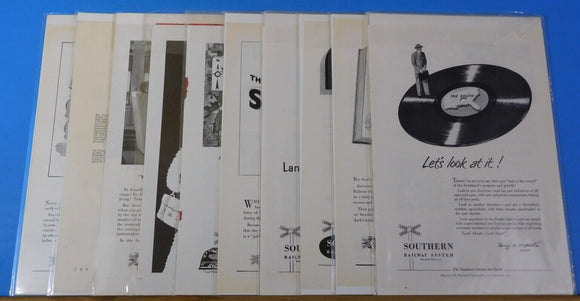 Ads Southern Railway System Lot #3 Advertisements from various magazines (10)