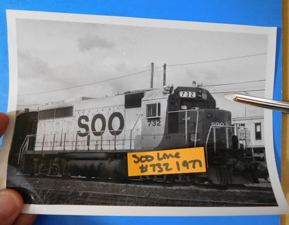 PHOTO SOO Line Locomotive #732 Trout Lake Michigan 1977 5x7