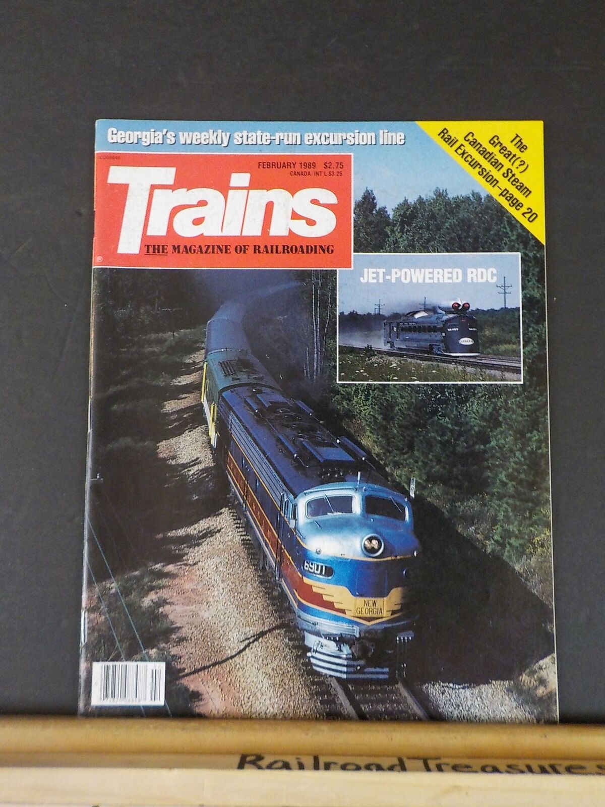 Trains Magazine 1989 February Jet powered RDC Canadian steam rail excu ...