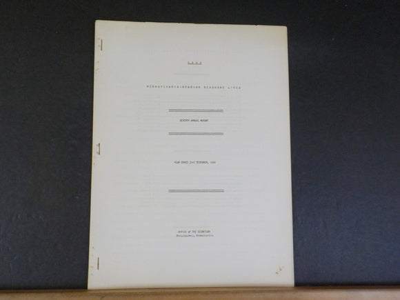 Pennsylvania-Reading Seashore Lines annual reports 1940