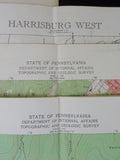 Map Pennsylvania State Maps Lot of 3 Altoona Hollidaysburg Harrisburg West
