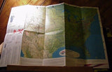 MAP United Air Lines Air Atlas Map 1963 May