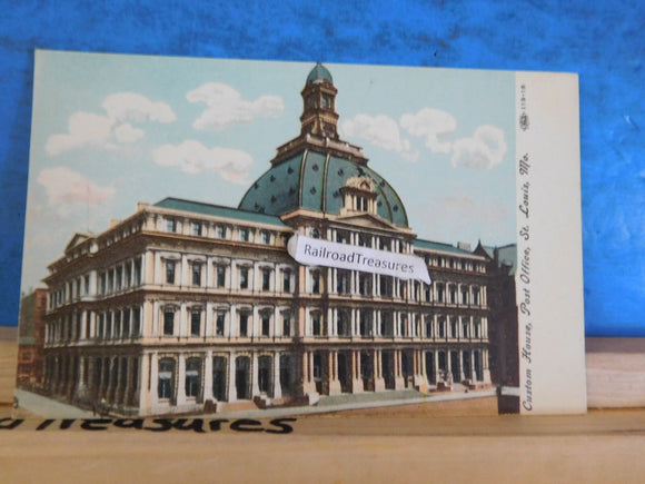 Postcard Custom House Post Office St. Louis MO