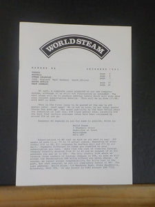 World Steam #86 December 1985 Turkey Austria South Africa East Germany