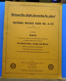 National Bus Traffic Association Inc Agent National Mileage Guide #A-251 Maps 73