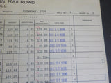 Toledo Peoria & Western Railway Company Payroll 1936