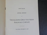 Alabama Great Southern Railroad Company Annual Report 1918 42nd MAP