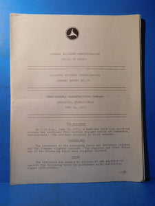 Railroad Accident Investigation Report #26 Penn Central Transport Co 1972