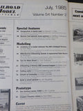 Railroad Model Craftsman Magazine 1985 July C424 drawings Summertime modeling