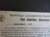 Central Railroad Company Of New Jersey Lot  Locomotive Inspection Frt Tariff