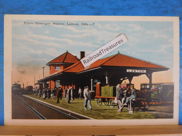 Postcard Frisco Passenger Station Lawton OK Card #7 3325