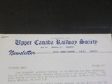 Upper Canada Railway Society Newsletter #177 October 1960 Third subway car yard