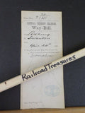 Central Vermont Railroad WayBill #46 1882