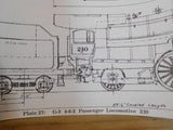 Philadelphia & Reading Railroad Locomotive Diagram Plates Lot of 30