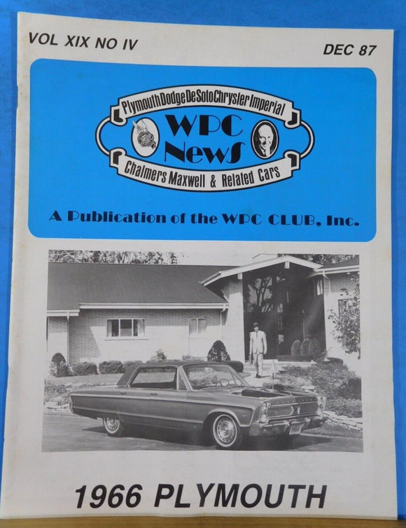 WPC News 1987 December     The 1966 Plymouth