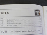Burlington Route System Public Timetable 1961 May-October