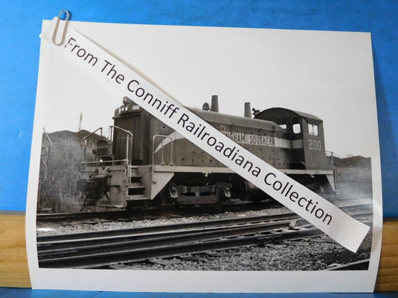 Photo Birmingham Southern Locomotive #200 8X10 B&W Wylam Ala 1962