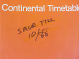 Thomas Cook Continental Timetable 1987 Winter September 27-October 31