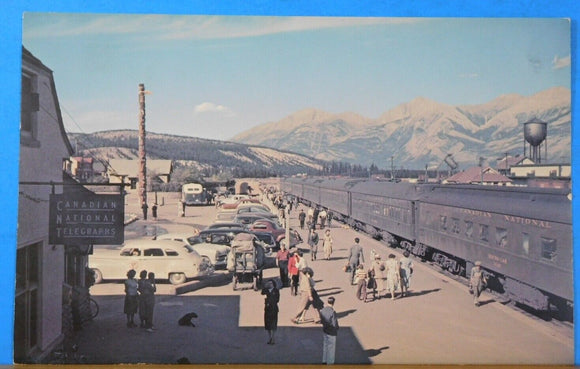 Postcard Canadian National Railways Continental Limited Jasper Alberta 1951 5 X9